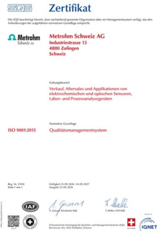 Metrohm Swiss Quality