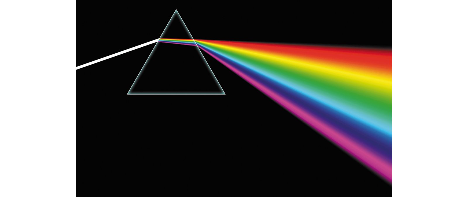 Prism with rainbow spectrum