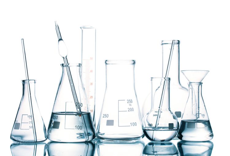 Different beakers for chemical analysis