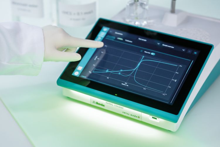 IONIC Titrator with female lab technician