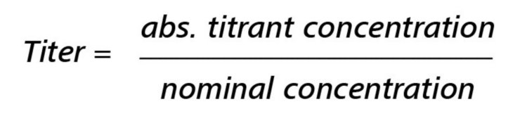 equation du titrant