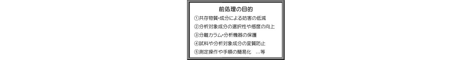 前処理の目的
