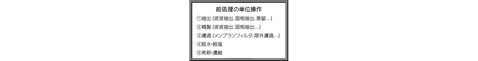 前処理操作の種類