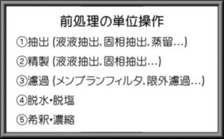 前処理操作の種類