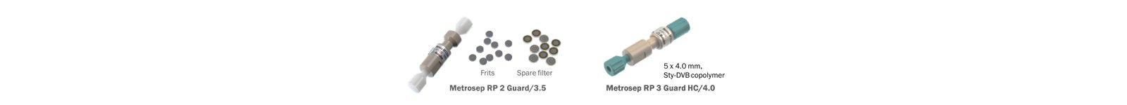 図9-6　Metrosep RP 2 GuardとMetrosep RP 3 Guard HC